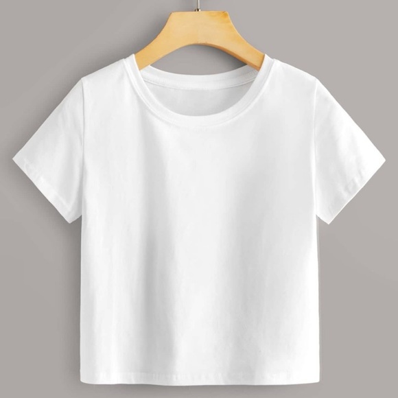 BPNordstrom Juniors Women Cropped Short-Sleeve Tee - Picture 2 of 7